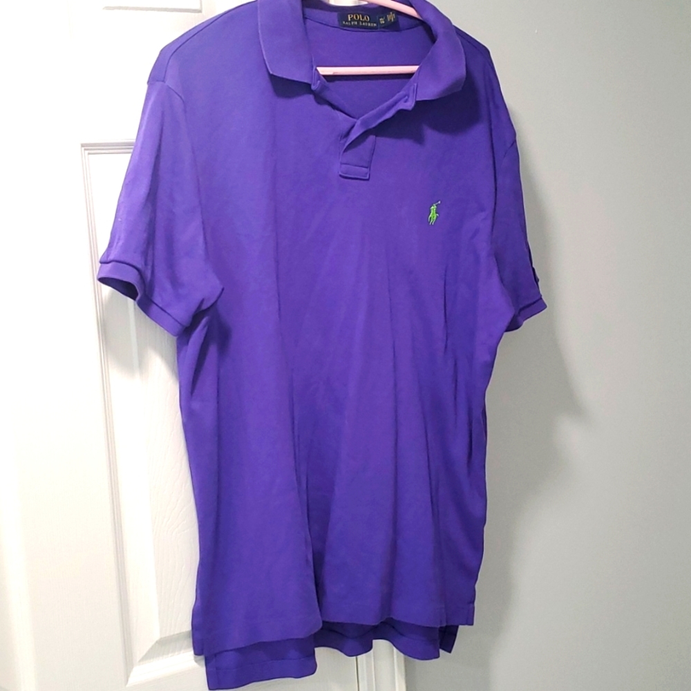 Men's purple polo shirt size XL/TG
